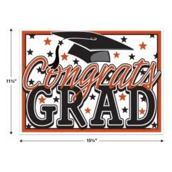 Orange Plastic Congrats Grad Yard Sign (1 Per Package) -Bulk Party Supplies Shop 53921 O i5 plastic congrats grad yard sign