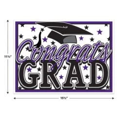 Purple Plastic Congrats Grad Yard Sign (1 Per Package) 10 Purple Plastic Congrats Grad Yard Sign (1 Per Package) -Bulk Party Supplies Shop 53921 PL i5 plastic congrats grad yard sign