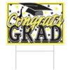 Plastic Yellow Congrats Grad Graduation Party Yard Sign (6 Per Case) 3 Plastic Yellow Congrats Grad Graduation Party Yard Sign (6 Per Case) -Bulk Party Supplies Shop 53921 Y
