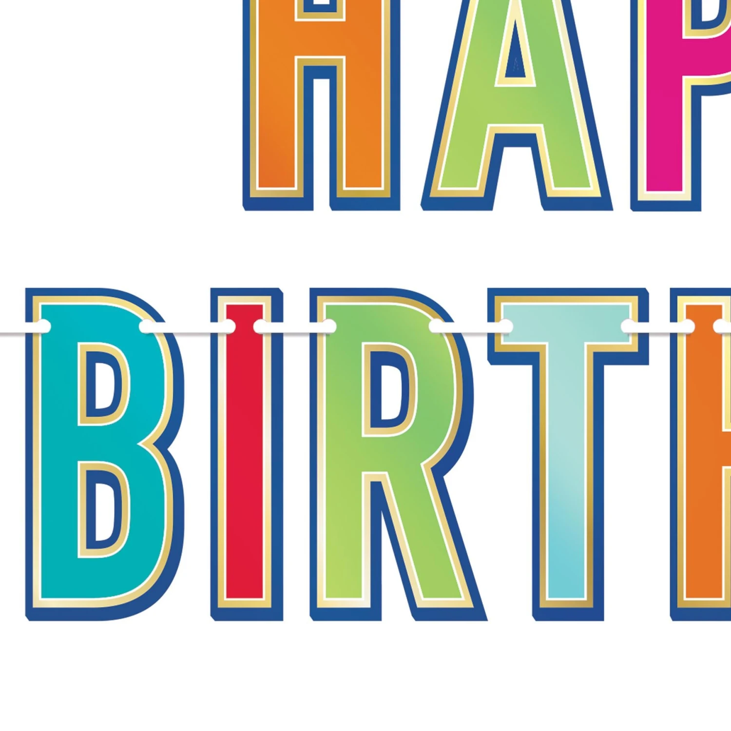 Foil Happy Birthday Party Streamer (12 Per Case) 2 Foil Happy Birthday Party Streamer (12 Per Case) - Image 2