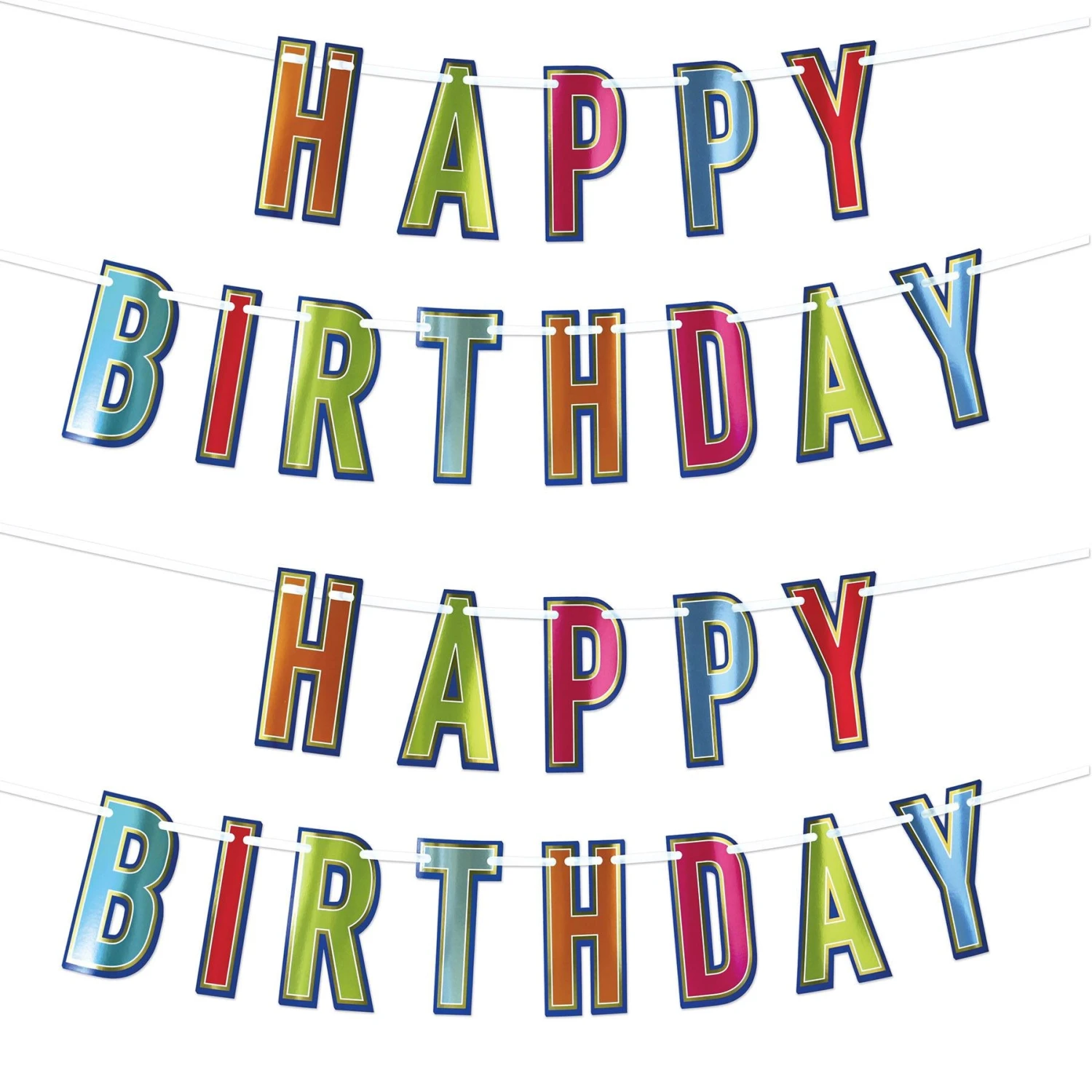 Foil Happy Birthday Party Streamer (12 Per Case) 8 Foil Happy Birthday Party Streamer (12 Per Case) - Image 8