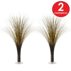 Metallic Party Spray Centerpiece - Black & Gold (6 Per Case) -Bulk Party Supplies Shop 53929 BKGD i7 1