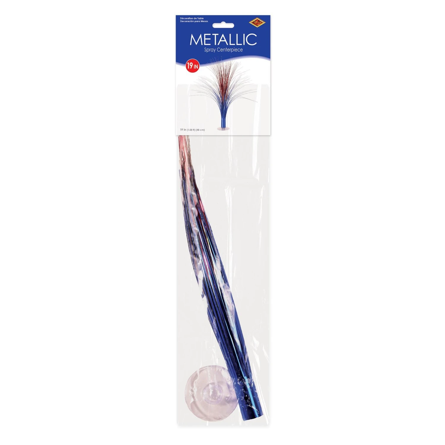 Metallic Spray Centerpiece - Red, Silver, Blue (6 Per Case) 3 Metallic Spray Centerpiece - Red, Silver, Blue (6 Per Case) - Image 3