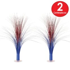 Metallic Spray Centerpiece - Red, Silver, Blue (6 Per Case) 15 Metallic Spray Centerpiece - Red, Silver, Blue (6 Per Case) -Bulk Party Supplies Shop 53929 RSB i7 1