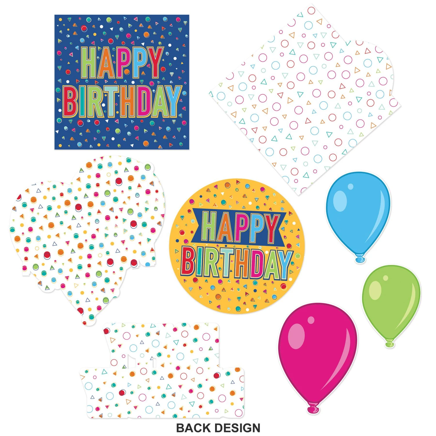 Foil Happy Birthday Party Cutouts (96 Per Case) 6 Foil Happy Birthday Party Cutouts (96 Per Case) - Image 6