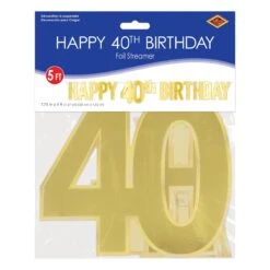 Foil Happy 40th Birthday Party Streamer (12 Per Case) -Bulk Party Supplies Shop 53942 40 i3 733bc6ee 9989 4358 ad02 52caf360ea29