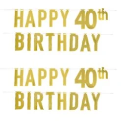 Foil Happy 40th Birthday Party Streamer (12 Per Case) -Bulk Party Supplies Shop 53942 40 i7