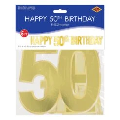 Foil Happy 50th Birthday Party Streamer (12 Per Case) 10 Foil Happy 50th Birthday Party Streamer (12 Per Case) -Bulk Party Supplies Shop 53942 50 i3 64717eaf 4173 494f b54a f5232e24b15d