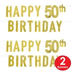 Foil Happy 50th Birthday Party Streamer (12 Per Case) 15 Foil Happy 50th Birthday Party Streamer (12 Per Case) -Bulk Party Supplies Shop 53942 50 i7 1