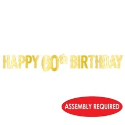 Foil Happy 60th Birthday Party Streamer (12 Per Case) -Bulk Party Supplies Shop 53942 60 i7 2