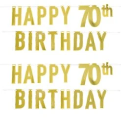 Foil Happy 70th Birthday Party Streamer (12 Per Case) -Bulk Party Supplies Shop 53942 70 i7
