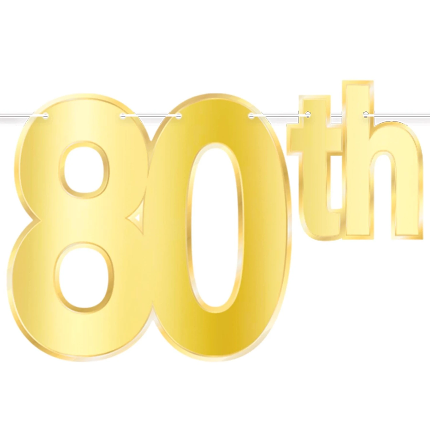 Foil Happy 80th Birthday Party Streamer (12 Per Case) 5 Foil Happy 80th Birthday Party Streamer (12 Per Case) - Image 5