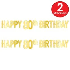 Foil Happy 80th Birthday Party Streamer (12 Per Case) 14 Foil Happy 80th Birthday Party Streamer (12 Per Case) -Bulk Party Supplies Shop 53942 80 i7
