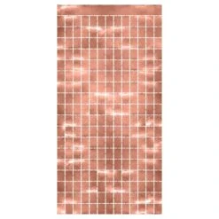 Metallic Party Square Curtain - Rose Gold (6 Per Case)