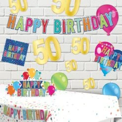 Foil 50th Birthday Party Cutouts (72 Per Case) -Bulk Party Supplies Shop 53947 50 i2 36b55021 1302 4936 b69d 8f95ea195ecb