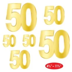 Foil 50th Birthday Party Cutouts (72 Per Case) -Bulk Party Supplies Shop 53947 50 i5 9b79cda8 8746 441a 8a23 170dc7826fb2