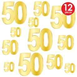 Foil 50th Birthday Party Cutouts (72 Per Case) -Bulk Party Supplies Shop 53947 50 i7 1