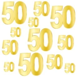 Foil 50th Birthday Party Cutouts (72 Per Case) -Bulk Party Supplies Shop 53947 50 i7