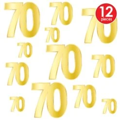 Foil 70th Birthday Party Cutouts (72 Per Case) 15 Foil 70th Birthday Party Cutouts (72 Per Case) -Bulk Party Supplies Shop 53947 70 i7 1