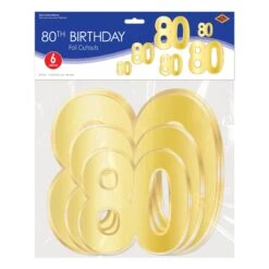 Foil 80th Birthday Party Cutouts (72 Per Case) -Bulk Party Supplies Shop 53947 80 i3 d7fd8516 6ccd 4ebf 80c9 dbd86f69143d