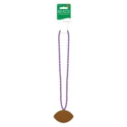 Purple Party Bead Necklaces With Football Medallion (12 Per Case) -Bulk Party Supplies Shop 53962 PL i3 ca9fc44b 9441 4d7a bf60 88daf74d3b68