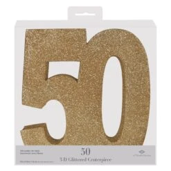 3-D Glittered 50th Birthday Party Centerpiece (6 Per Case) -Bulk Party Supplies Shop 54000 50GD i3 31b284a5 2def 4644 8c45 f5bcf409dd64
