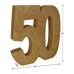 3-D Glittered 50th Birthday Party Centerpiece (6 Per Case) -Bulk Party Supplies Shop 54000 50GD i5 4313896f 25ee 4ad4 b2a9 24560eb62ebe