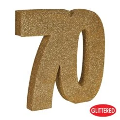 3-D Glittered 70 Centerpiece Gold -Bulk Party Supplies Shop 54000 70GD i4