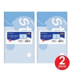 Plastic 1st Birthday Party Floor Mat- Blue -Bulk Party Supplies Shop 54005 B i3 1