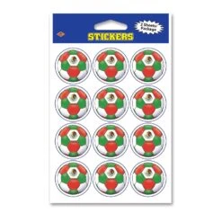 Soccer Party Stickers - Mexico (2 Sheets Per Package)