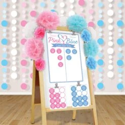 Team Blue/Team Pink Stickers (2 Sheets Per Package) -Bulk Party Supplies Shop 54056 i2