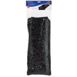 Sequined Party Table Runner - Black -Bulk Party Supplies Shop 54111 BK i3 76387a63 727a 45f8 8026 5877e68b1994