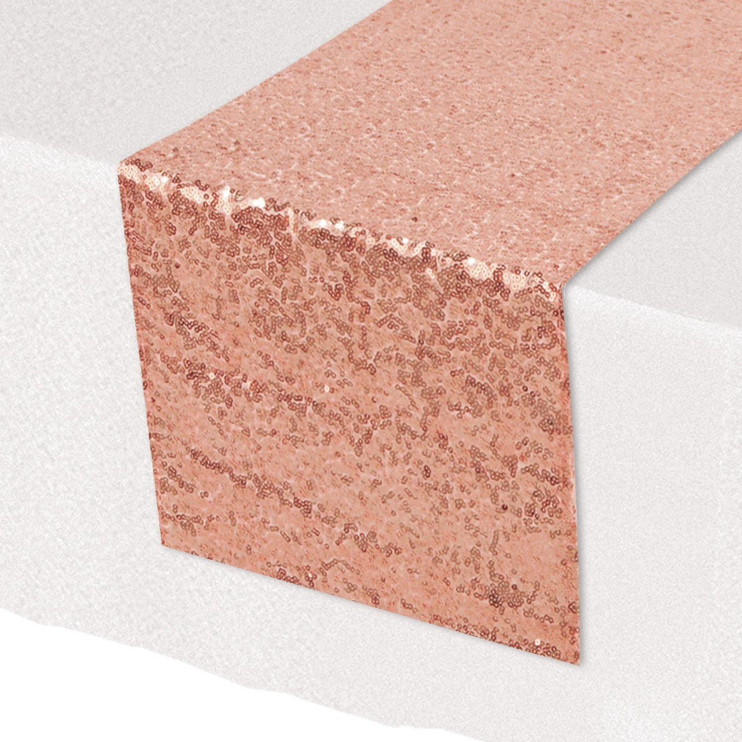 Sequined Party Table Runner - Rose Gold 2 Sequined Party Table Runner - Rose Gold - Image 2