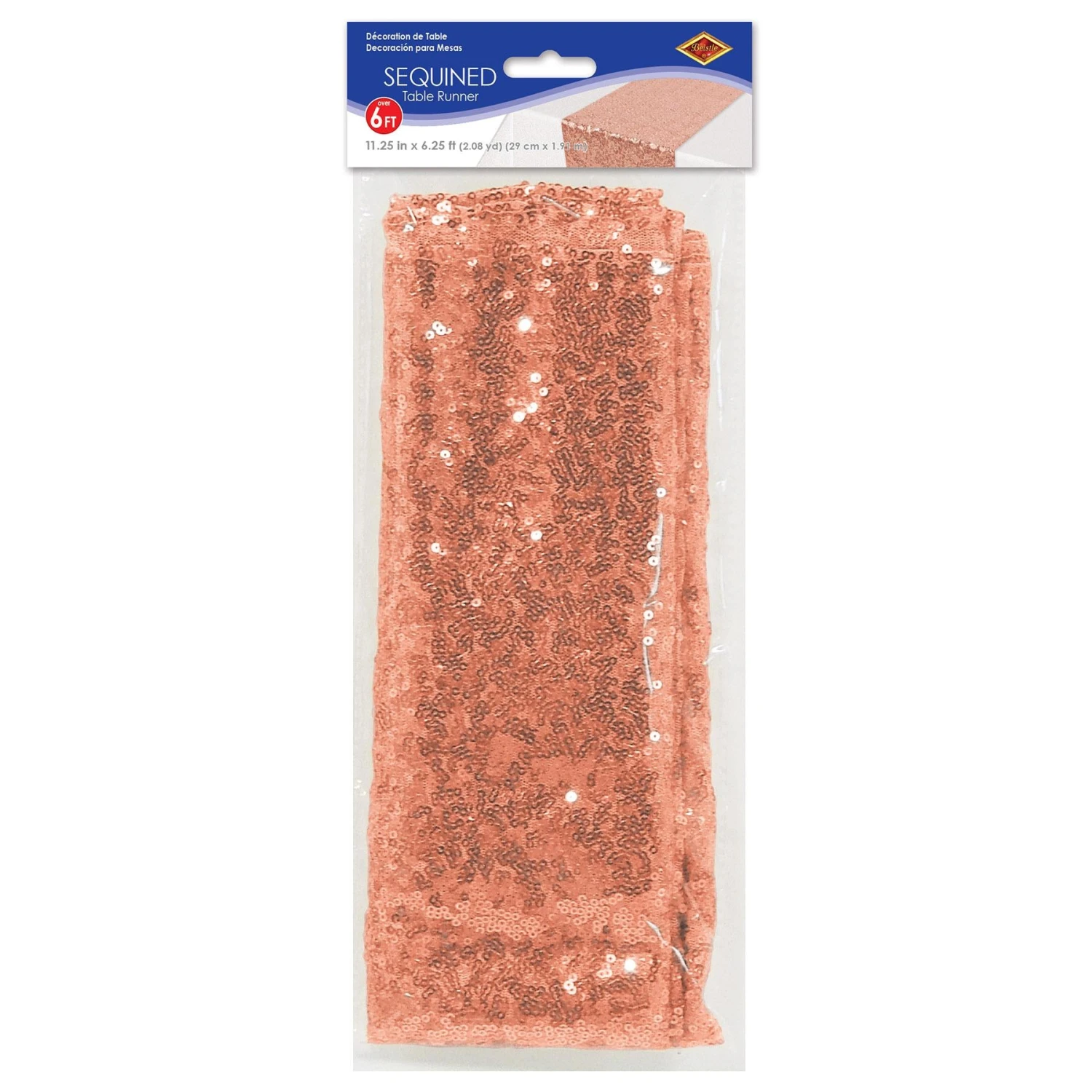 Sequined Party Table Runner - Rose Gold 4 Sequined Party Table Runner - Rose Gold - Image 4