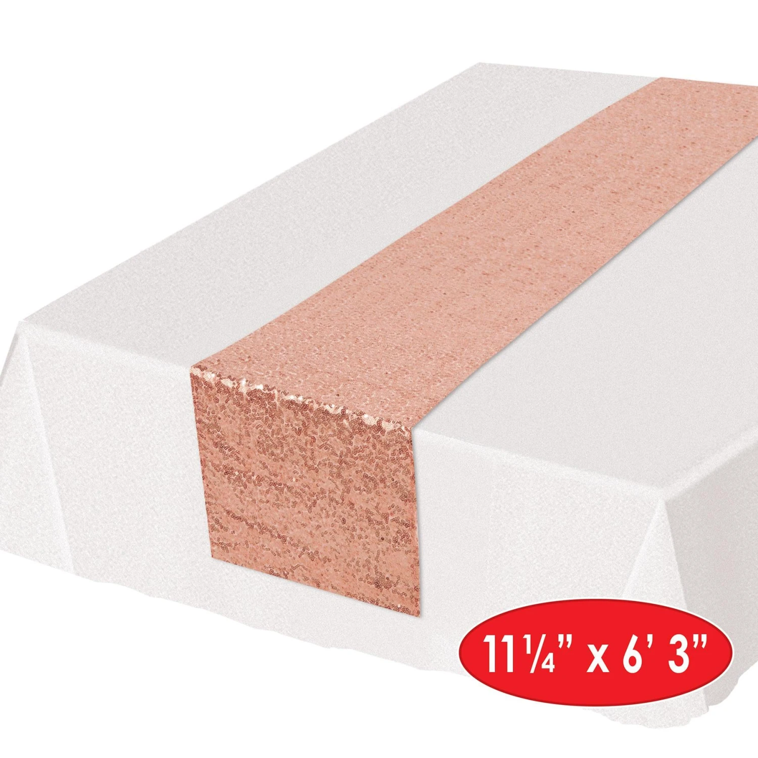 Sequined Party Table Runner - Rose Gold 5 Sequined Party Table Runner - Rose Gold - Image 5