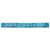 Metallic Happy Birthday Party Banner - Blue With Silver 18 Metallic Happy Birthday Party Banner - Blue With Silver -Bulk Party Supplies Shop 54164