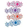40th Birthday Party Mini Glittered Foil Cutouts (8 Per Package) -Bulk Party Supplies Shop 54221 40