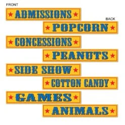Circus Sign Cutouts (4 Per Package)