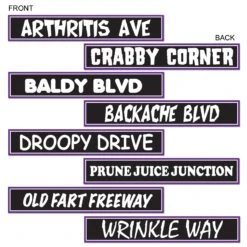 Over The Hill Birthday Street Sign Cutouts (4 Per Package)