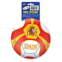 Soccer Party Peel 'N Place Clings - Spain