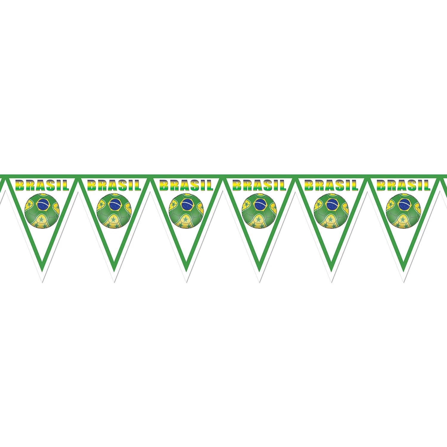 Soccer Party Pennant Banner - Brasil 1 Soccer Party Pennant Banner - Brasil