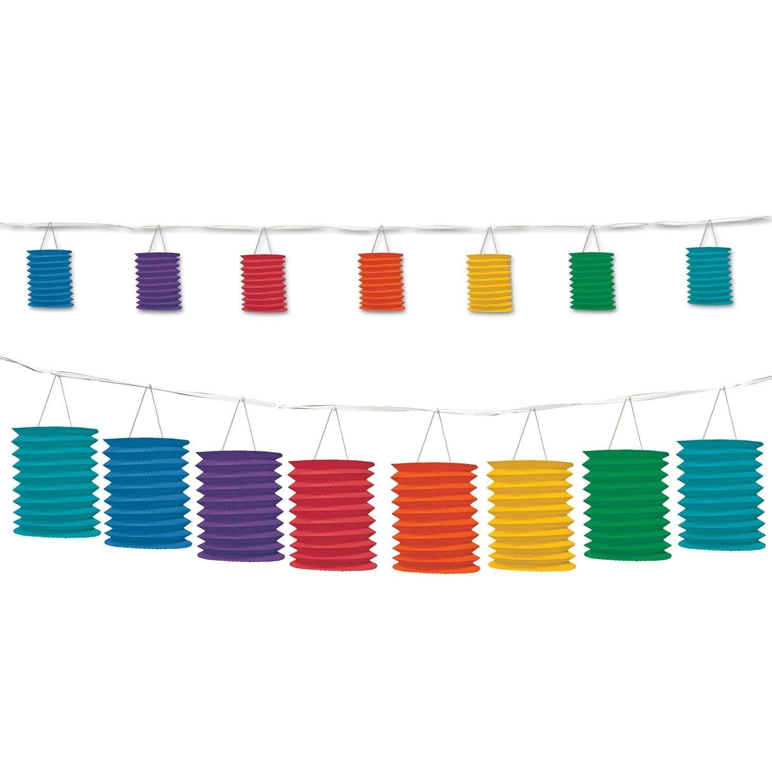 Rainbow Party Lantern Garland 1 Rainbow Party Lantern Garland