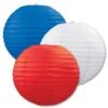 Paper Lanterns - Assorted Red - White - Blue Party Decor (3 Per Package) -Bulk Party Supplies Shop 54570 RWB