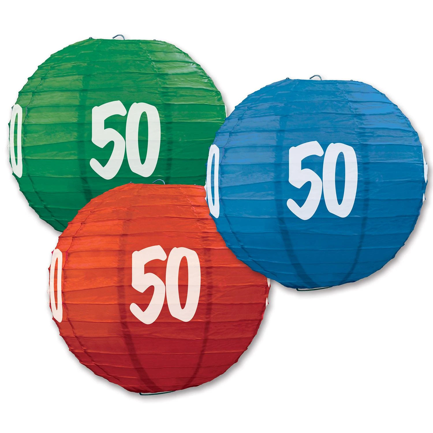 50th Birthday Party Paper Lanterns (3 Per Package) 1 50th Birthday Party Paper Lanterns (3 Per Package)