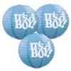 It's A Boy! Paper Lanterns (3 Per Package) -Bulk Party Supplies Shop 54576