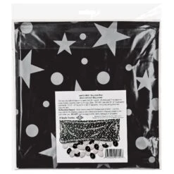 New Year's Eve Plastic Balloon Bag - Black & Silver - Bag Only -Bulk Party Supplies Shop 54612 BKS i3
