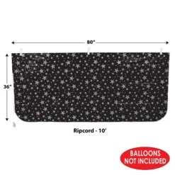 New Year's Eve Plastic Balloon Bag - Black & Silver - Bag Only -Bulk Party Supplies Shop 54612 BKS i5