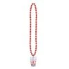 Graduation Party Bead Necklaces With Grad Glass - Red -Bulk Party Supplies Shop 54652 R