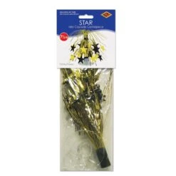 New Year's Eve Star Mini Cascade Centerpiece - Black & Gold -Bulk Party Supplies Shop 54669 BKGD i3