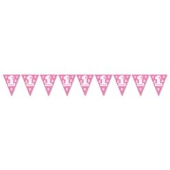 1st Birthday Party Pennant Banner - Pink